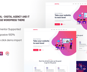 Adigital - Digital Agency and IT One page WordPress Theme