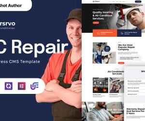 Airsrvo - Air Conditioning Repair and Heating WordPress Elementor Theme