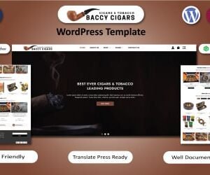 Baccy Cigars - Cigars & Tobacco WordPress Elementor Template