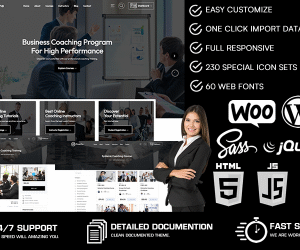 Coacha - Coaching & Online Courses WooCommerce WordPress Theme