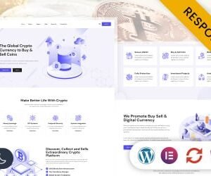 Cryptop - Bitcoin & Crypto Currency Elementor Wordpress Responsive Theme
