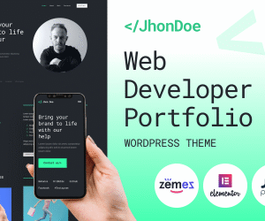 Jhon Doe - Contemporary Web Developer WordPress Theme