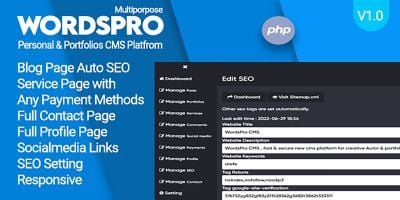 WordsPro CMS - The Multi Multipurpose Website