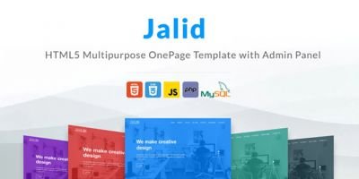 Jalid OnePage Portfolio Template With Admin Panel