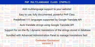 PHP Multilanguage Class PHPMLC