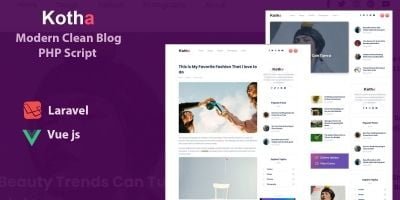 Kotha - Modern Blog PHP Script with Vue.js