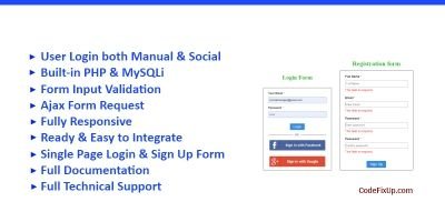 Social Media Login Registration System In PHP