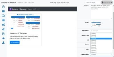 Bootstrap 4 Generator