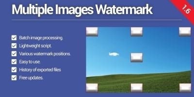 Multiple Images Watermark PHP Script