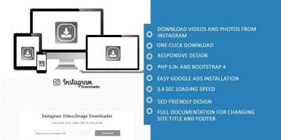Instant Instagram Photos and Videos Downloader PHP