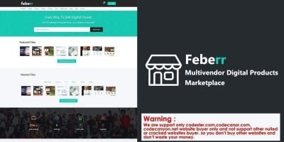 Feberr - Multivendor Digital Products Marketplace