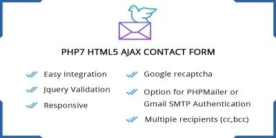 PHP7 HTML5 Ajax Contact Form