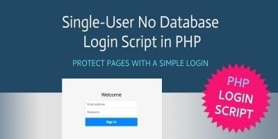 PHP Single-User No Database Login Script