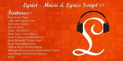 Lyrist - Music Lyrics Script
