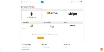 BlockChain CMS Shopping Cart