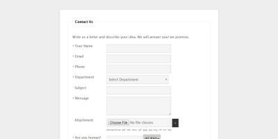 Ajax Contact Form with Attachment
