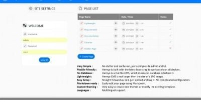 Henry CMS - Lightweight CMS Without Database