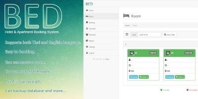BED - Hotel Booking System PHP Script