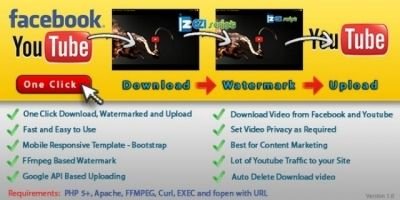 Youtube Auto Uploader with Watermark - PHP Script