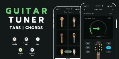 Guitar Tuner Tabs with AdMob Ads Android
