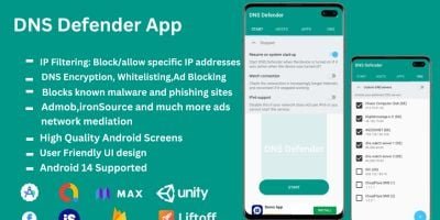 DNS Defender App with ironSource Mediation