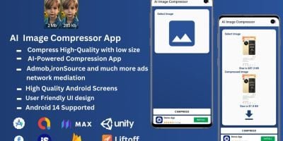 AI Image Compressor App with ironSource