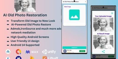 AI Old Photo Restoration  App with ironSource Ads