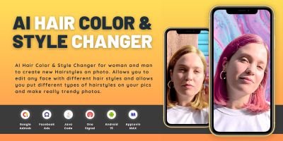 AI Hair Color Style Changer with AdMob Ads Android