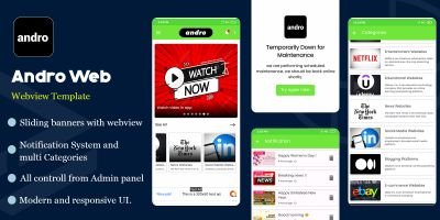 Advanced Webview Template With Admin Panel