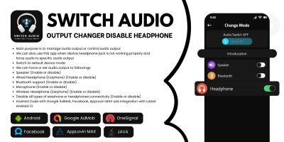 Switch Audio : Output Changer Android  Admob ads
