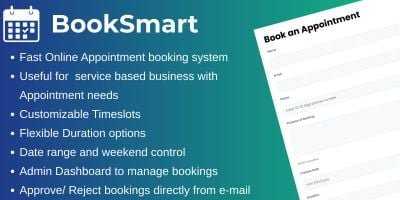 BookSmart WordPress Appointment Booking Plugin