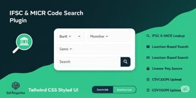 IFSC MICR Code Search Pro WordPress Plugin