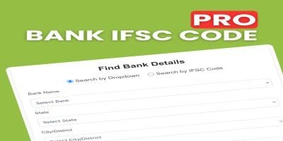 Bank IFSC Code Pro - WordPress Plugin