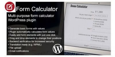 Estimate Form Costs Calculator - Wordpress plugin