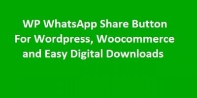 Wordpress WhatsApp Share Button Plugin