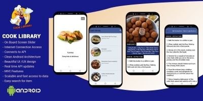 Cook Library Food App - Android  Source Code