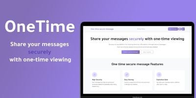 OneTime - Secure Self-Destruct Message Script