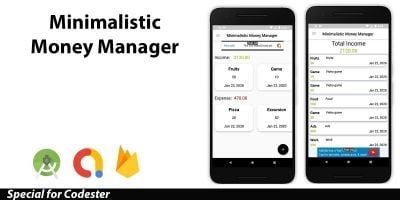 Minimalistic Money Manager With AdMob Android