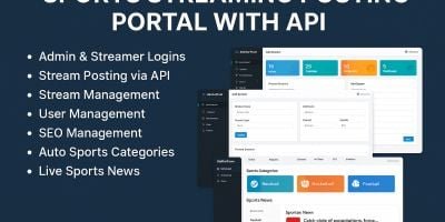 Sports Streaming Posting Portal With API