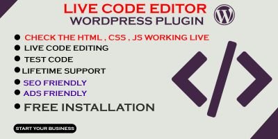 Live Code Editor WordPress Plugin
