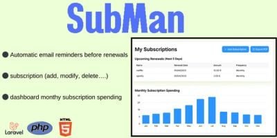 SubMan Smart Laravel Subscription Management