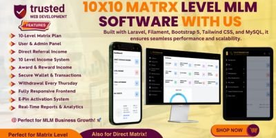 10 Matrix MLM Level Plan Laravel Script