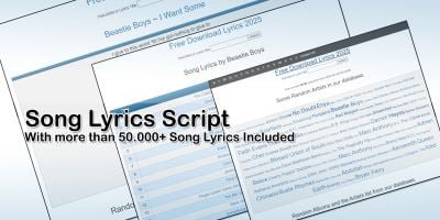 Song Lyrics Script with Song Database