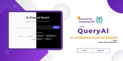 QueryAI - AI-Powered Search Engine PHP Script