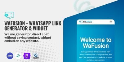 WaFusion - WhatsApp Link Generator and Widget