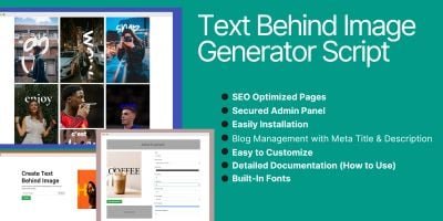 Text Behind Image Generator