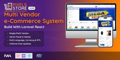 PixelsStore - Multi-Vendor Ecommerce System