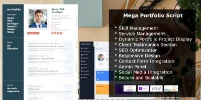 Mega Portfolio - Personal Portfolio Script