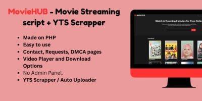 MovieHUB - Movie Streaming Script And  YTS Scrappe