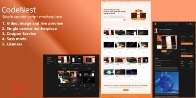 CodeNest - Single Vendor Script Marketplace Sass